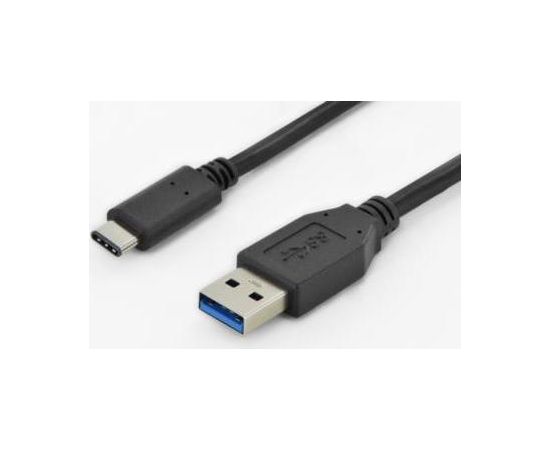 ASSMANN USB 3.0 SuperSpeed Connection Cable USB A M (plug)/USB C M (plug) 1m bla