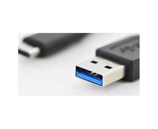 ASSMANN USB 3.0 SuperSpeed Connection Cable USB A M (plug)/USB C M (plug) 1m bla