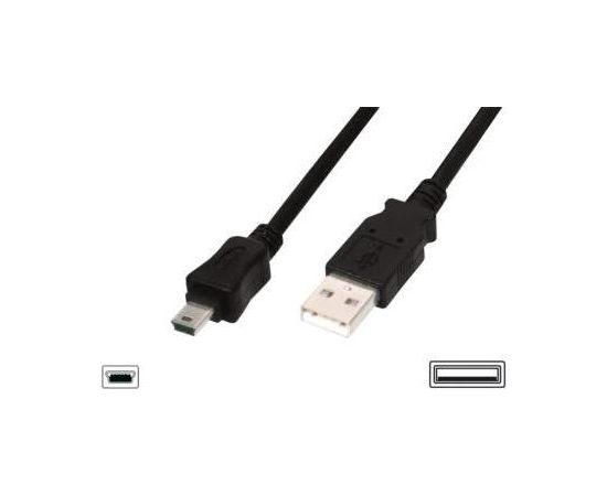 ASSMANN USB 2.0 HighSpeed  Cable USB A M (plug)/miniUSB B(5pin) M (plug)1m black