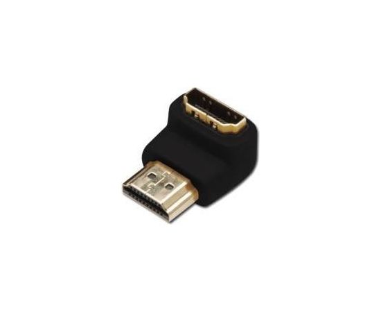 ASSMANN HDMI 2.0 HighSpeed w/Ethernetem Adapter HDMI A angled M HDMI A F black