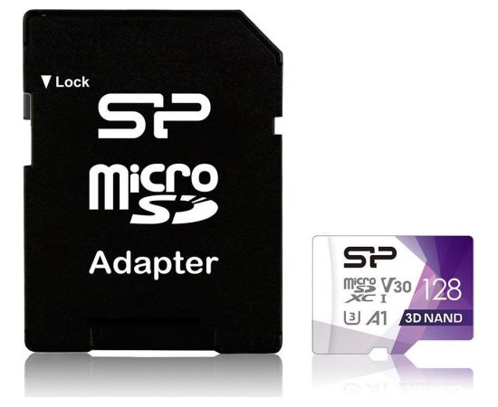 Silicon Power memory card Superior Pro Micro SDXC 128GB UHS-I U3 V30 +adapter