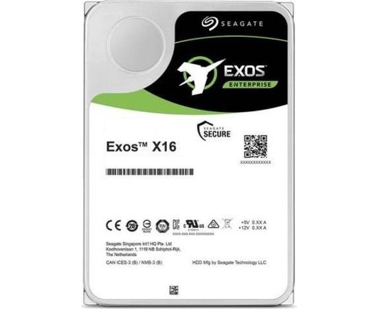 Seagate Exos X16, 3.5'', 14TB, SATA/600, 7200RPM, 256MB cache Жесткие диски (HDD)