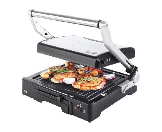 ECG KG 300 Deluxe Contact grill  2000 W 3 working positions - for scalloping, grilling and BBQ / ECGKG300DELUXE