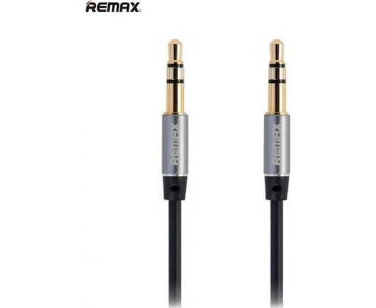 Remax L100 3.5mm AUX spraudnis uz 3.5mm spraudnis Audio pretsapīšanās Kabelis 1.0m Melns