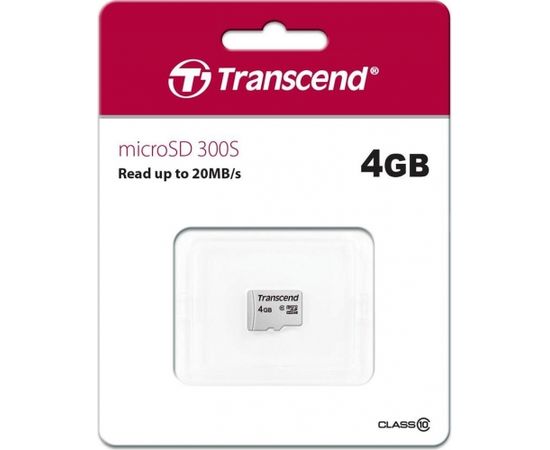 Transcend Memory card 4GB microSDHC 300S