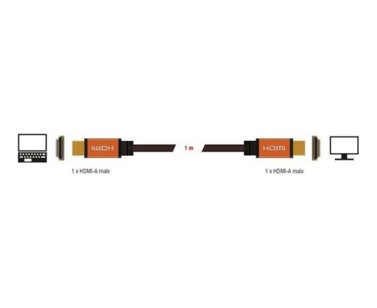 Delock Cable HDMI M/M V2.1 1m 8K 60HZ Black