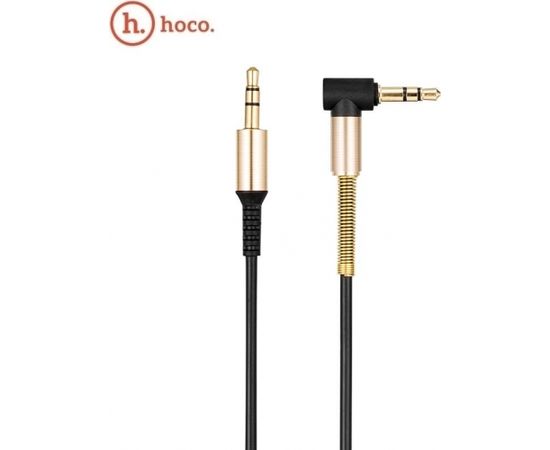 Hoco UPA02 Premium  Aux Ligzdas 3.5mm spraudnis uz 3.5mm spraudnis Stereo Audio 1m Fleksibls Kabelis 24K Mlens