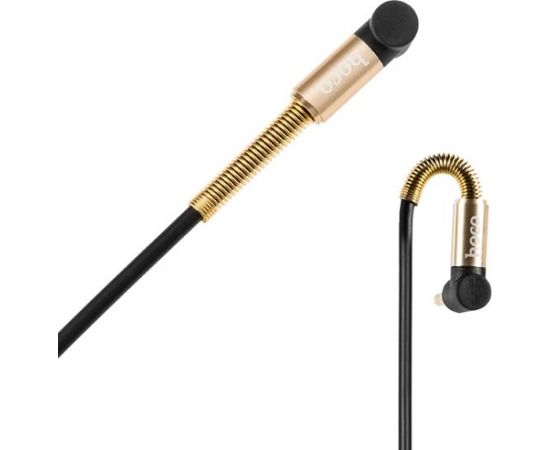 Hoco UPA02 Premium  Aux Ligzdas 3.5mm spraudnis uz 3.5mm spraudnis Stereo Audio 1m Fleksibls Kabelis 24K Mlens