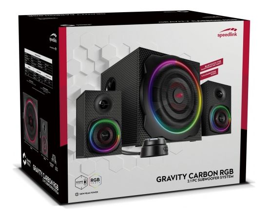 Speedlink speakers Gravity Carbon RGB 2.1 (SL-830100-BK)