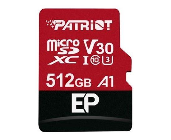 Patriot EP Series 512GB MICRO SDXC V30, up to 100MB/s