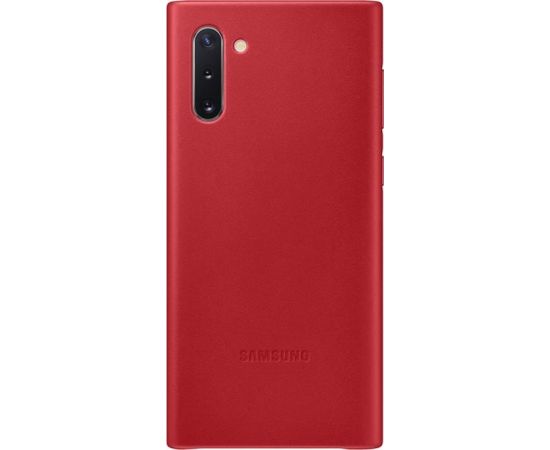 Samsung Galaxy Note 10 Leather Cover Red