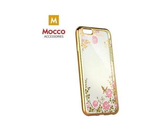 Mocco Electro Diamond Aizmugurējais Silikona Apvalks Priekš Huawei Mate 30 Zeltains - Caurspīdīgs