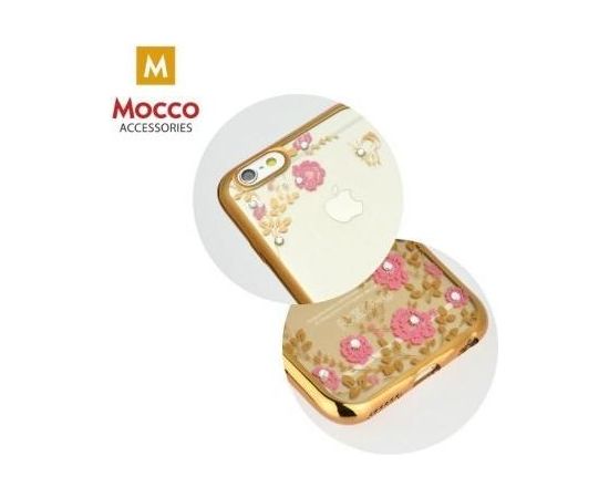 Mocco Electro Diamond Aizmugurējais Silikona Apvalks Priekš Huawei Mate 30 Zeltains - Caurspīdīgs