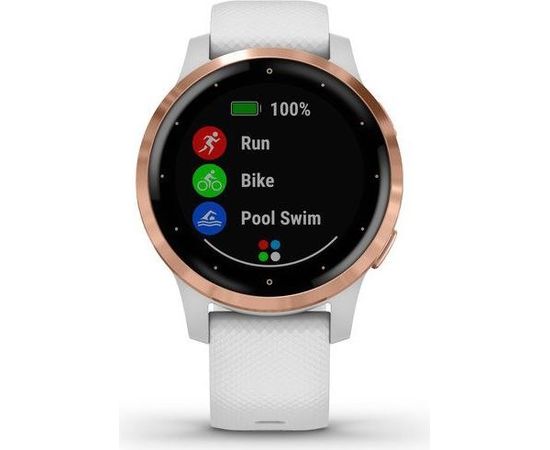 Garmin vivoactive 4S, rose gold/white GPS watch