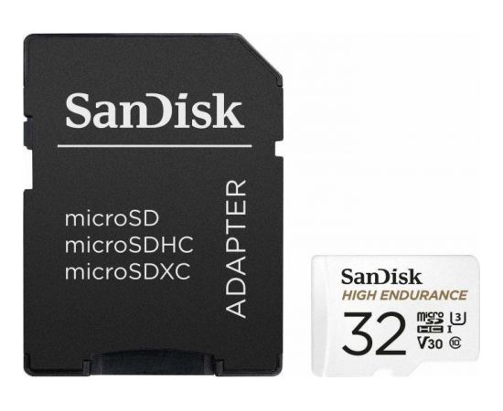 SANDISK HIGH ENDURANCE(recorders and monitoring) microSDHC 32GB V30 with adapter
