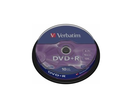 Matricas DVD+R AZO Verbatim 4.7GB 16x 10 Pack Spindle