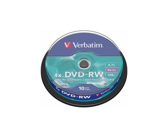 Matricas DVD-RW SERL Verbatim 4.7GB 4x 10 Pack Spindle