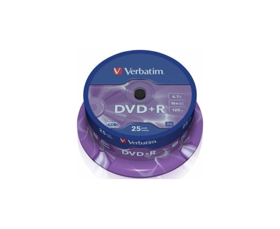 Matricas DVD+R AZO Verbatim 4.7GB 16x 25 Pack, Spindle