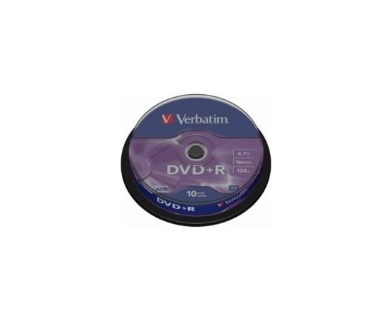 Verbatim DVD+R Datalife 4.7GB 16x 10 Pack Spindle
