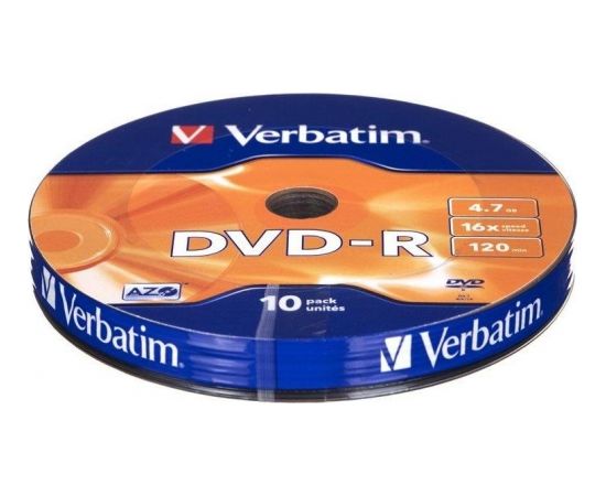 DVD-R Verbatim | 4,7GB | 16x | Matt Silver | WRAP 10 pack