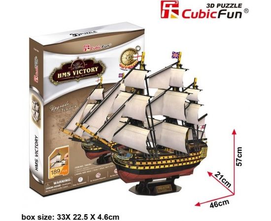 Cubic Fun CubicFun 3D puzle kuģis HMS Victory