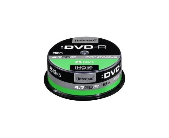 DVD-R Intenso [ cake box 25|4.7GB|16x| do nadruku | Extra Fine Matt | Fullface] CD DVD Matricas Diski