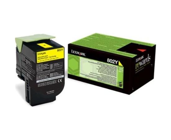 Toner Lexmark 802Y yellow | return | 1000 pgs | CX310dn / CX310n / CX410de