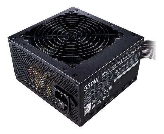 Power Supply|COOLER MASTER|550 Watts|Efficiency 80 PLUS|PFC Active|MTBF 100000 hours|MPE-5501-ACABW-EU