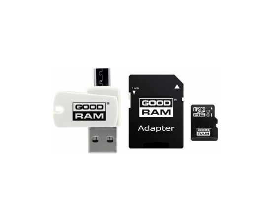 Goodram MicroSDHC 128GB Class 10 UHS I + Card reader + adapter