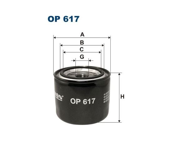 Filtron Eļļas filtrs OP617