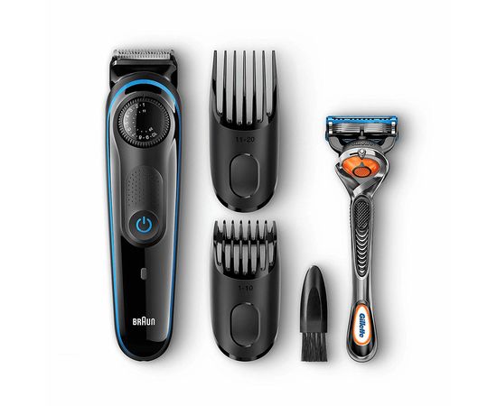 Braun 149323 Wet &amp; Dry, Rechargeable, Charging time 1 h, Nickel-Metal Hydride, Number of shaver heads/blades 3, Black, Blue