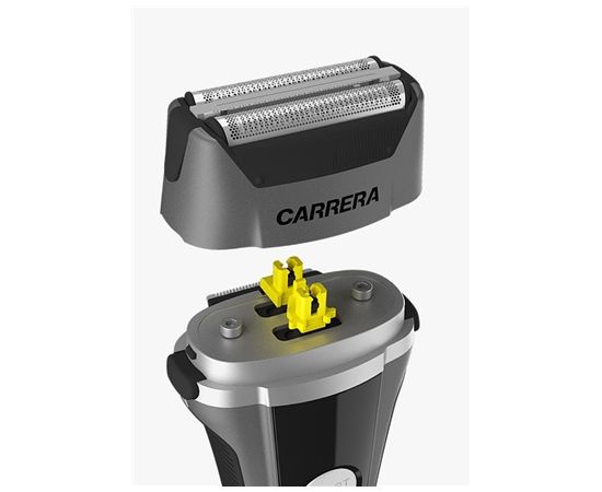 Carrera Men Shaver  421 Wet &amp; Dry, Wet use, Rechargeable, Charging time 1,5 h, Lithium- ion, Battery life 1 h, Battery powered or powerplug, Number of shaver heads/blades 3, Grey/  