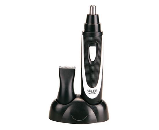 Adler AD 2822 Hair clipper + trimmer, 18 hair clipping lengths, Thinning out function, Stainless steel blades, Black Adler Adler AD 2822  Hair clipper + trimmer, Cordless, Rechargeable, Base station, High-quality, built-in NiMH battery, Operating time 45 
