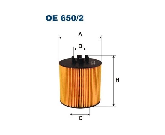 Filtron Eļļas filtrs OE650/2