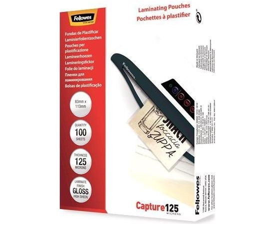 LAMINATOR POUCH GLOSSY CARD/125 100PCS 5307101 FELLOWES