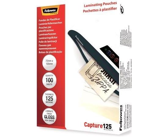 LAMINATOR POUCH GLOSSY CARD/125 100PCS 5306901 FELLOWES