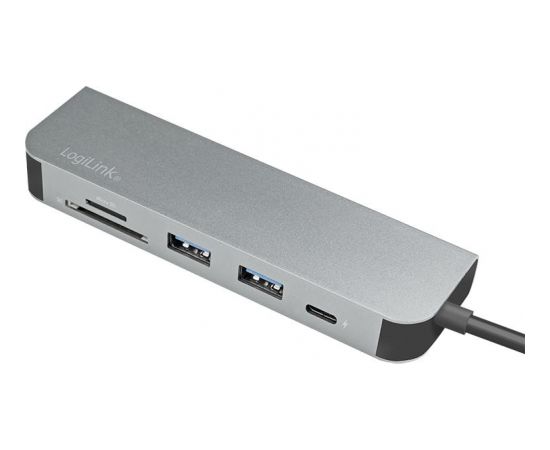 LOGILINK - USB-C™ multifunction hub, HDMI, PD, card reader, USB 3.2 Gen