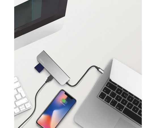 LOGILINK - USB-C™ multifunction hub, HDMI, PD, card reader, USB 3.2 Gen