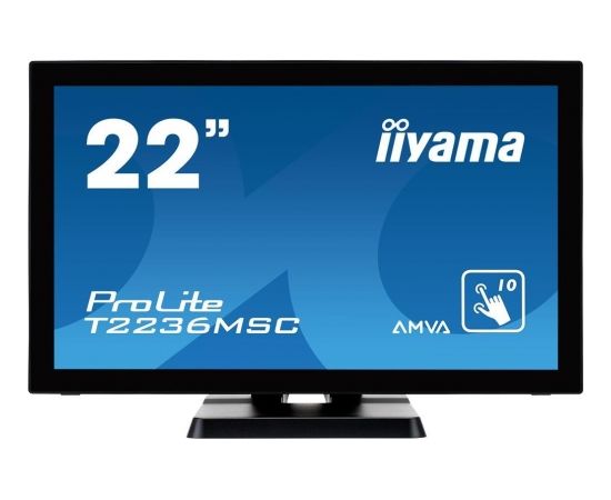 Monitor IIyama T2236MSC-B2 21.5inch, AMVA touchscreen, Full HD, VGA, DVI-D, HDMI