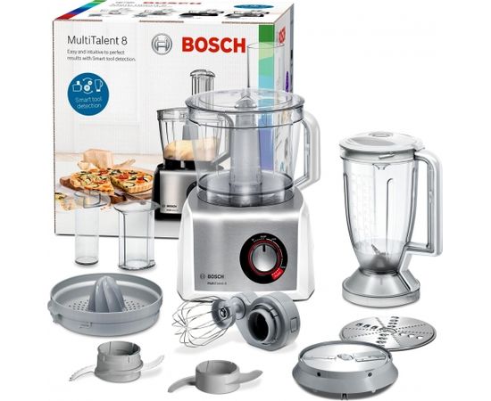 Bosch MC812S820 MultiTalent 8 White / Silver 1250W 3.9L, Blender Food Processor Virtuves kombaini