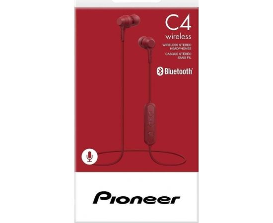 Pioneer SE-C4BT-R Bluetooth Austiņas Sarkanas