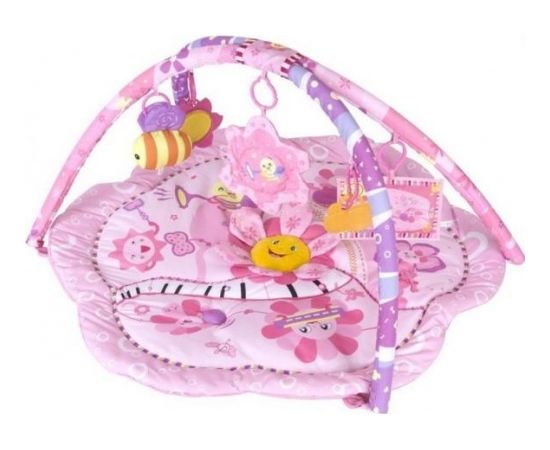 Attīstošais paklāiņš PINK FLOWER (ar spogulīti) SunBaby B05.018.1.1