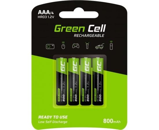 Green Cell 4x Akumulator AAA HR03 800mAh