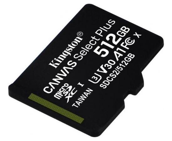 Kingston 512GB micSDXC Canvas Select Plus 100R A1 C10 Card + ADP