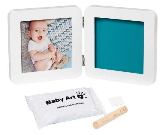 Baby Art Double 1P Essentials komplekts mazuļa pēdiņas vai rociņas nospieduma izveidošanai, balts - 3601097100