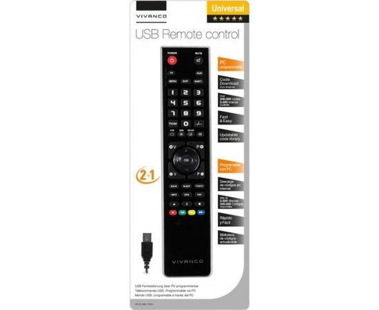 Vivanco remote control 2in1 (37601), black