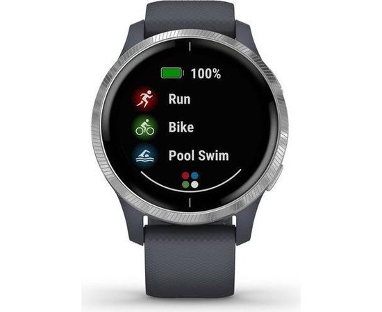 Garmin Venu, синий гранит/серебристый