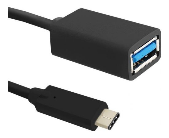 Qoltec Cable USB 3.1 type C male | USB 3.0 A female | 0.2m