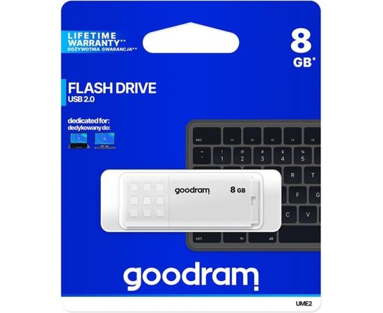 GOODRAM memory USB UME2 8GB USB 2.0 White