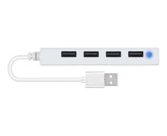 Speedlink USB sadalītājs Snappy Slim 4-port USB 2.0 Passive, balts (SL-140000-WE)